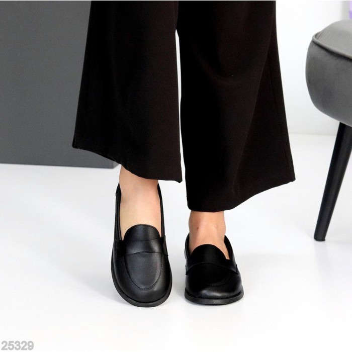 Лофери жіночі натуральна шкіра чорні 36,37,38,40р