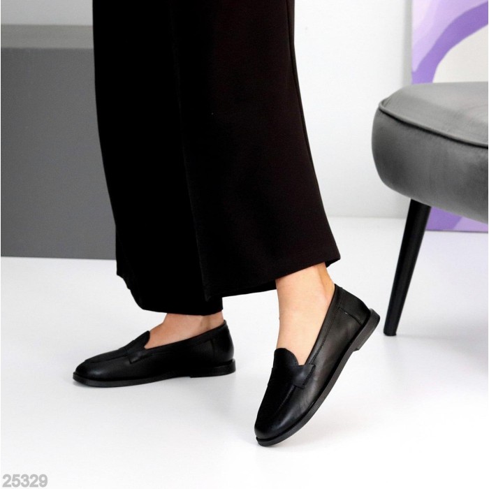 Лофери жіночі натуральна шкіра чорні 36,37,38,40р