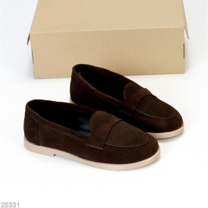 Лофери жіночі натуральна замша колір-шоколад 36,37,38,39р