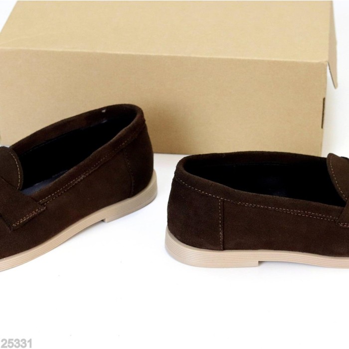 Лофери жіночі натуральна замша колір-шоколад 36,37,38,39р