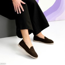 Лофери жіночі натуральна замша колір-шоколад 36,37,38,39р