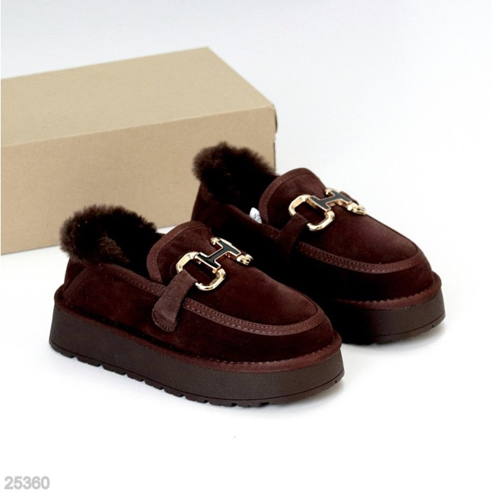 Кросівки/автоледі жіночі натуральна замша колір-шоколад зима на 35.5р.