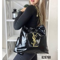 Сумка мешочек женская 2 в 1 с брелками натуральная кожа Черная