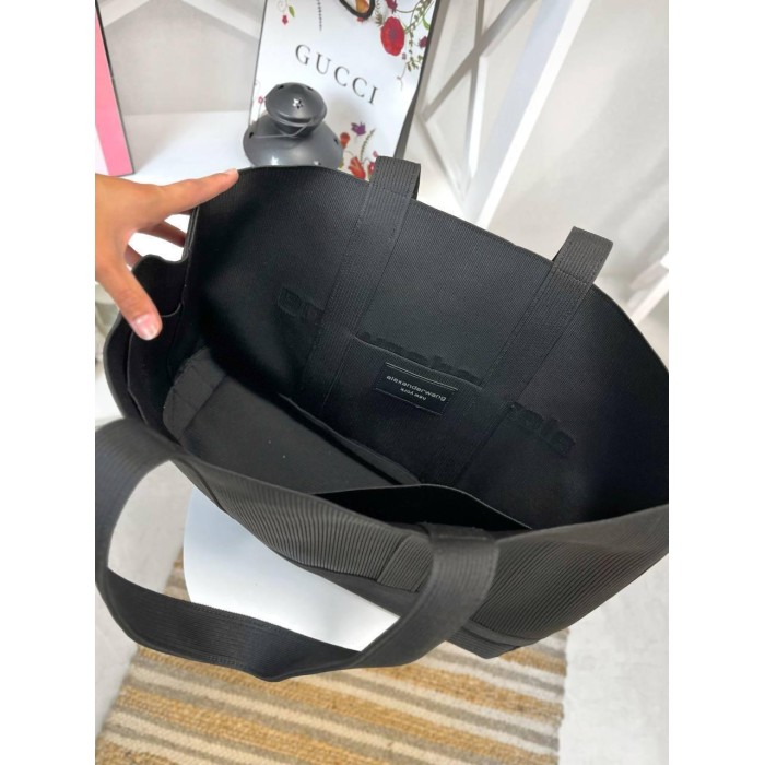 Сумка жіноча Wang вʼязка бавовна медіум преміум люкс колір: Чорний