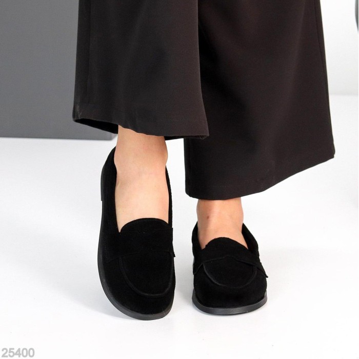 Лофери жіночі натуральна замша чорні 36,38,39р