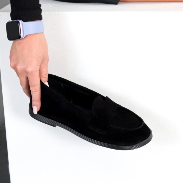 Лофери жіночі натуральна замша чорні 36,38,39р