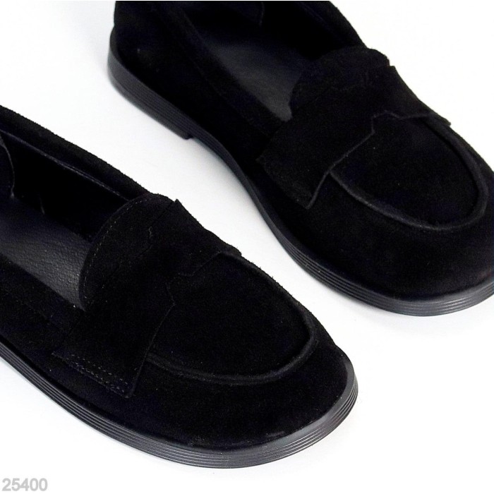 Лофери жіночі натуральна замша чорні 36,38,39р