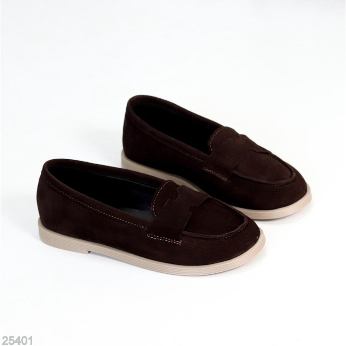 Лофери жіночі натуральна замша колір-шоколад 36,37,38,39,40р