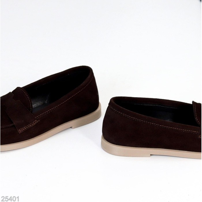 Лофери жіночі натуральна замша колір-шоколад 36,37,38,39,40р