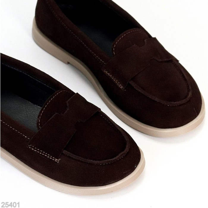 Лофери жіночі натуральна замша колір-шоколад 36,37,38,39,40р