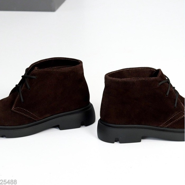 Черевики жіночі натуральна замша колір-шоколад демі 36,38р