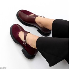 Туфлі жіночі натуральна замша/шкіра колір-бордо 36,40р