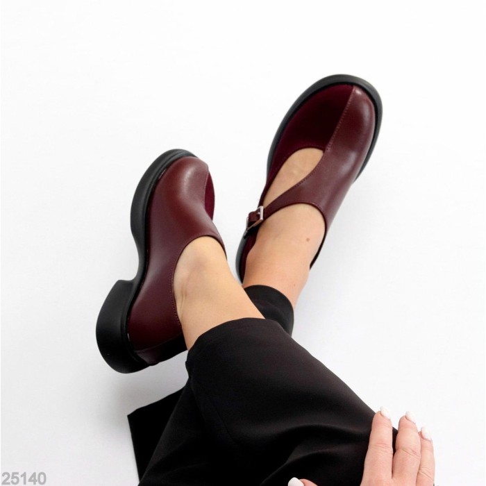 Туфлі жіночі натуральна замша/шкіра колір-бордо 36,40р