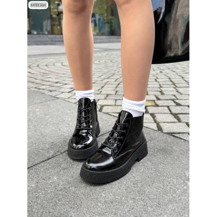 Черевики жіночі натуральна шкіра чорні демі 39,41р