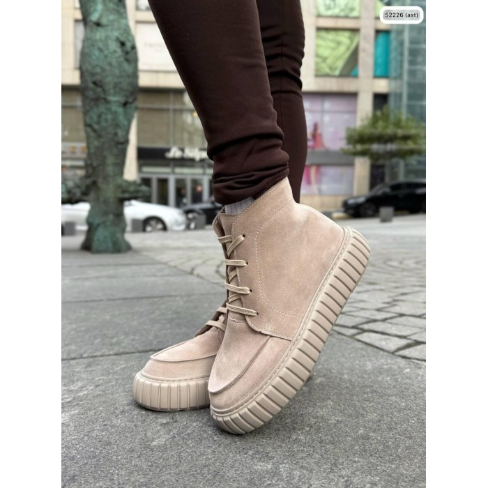 Черевики жіночі натуральна замша бежеві деми 38,39р