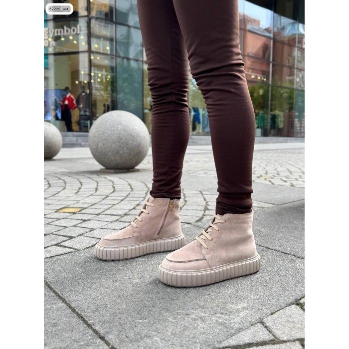 Черевики жіночі натуральна замша бежеві деми 38,39р