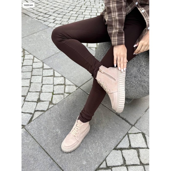 Черевики жіночі натуральна замша бежеві деми 38,39р