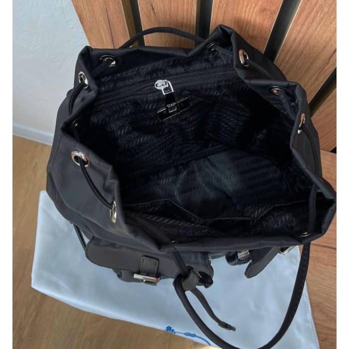 Рюкзак жіночий натуральна кожа комбінована з текстилем щільним Чорний, Бежевий