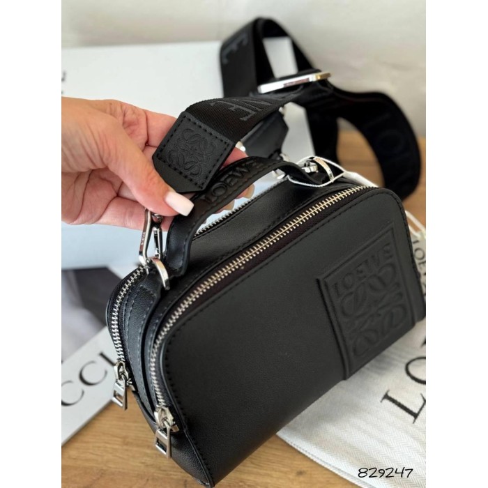 Сумка/валізка жіноча 2 змійки з натуральної шкіри Чорна