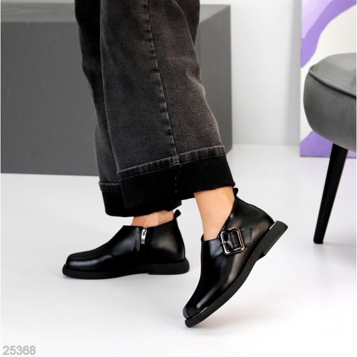 Туфлі жіночі натуральна шкіра чорні 36р