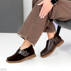 Туфлі жіночі натуральна замша/шкіра колір-шоколад 40р