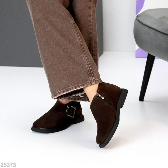 Туфли женские натуральная замша цвет-шоколад 41р