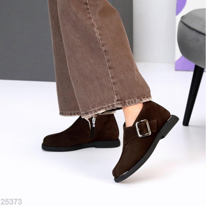 Туфли женские натуральная замша цвет-шоколад 41р