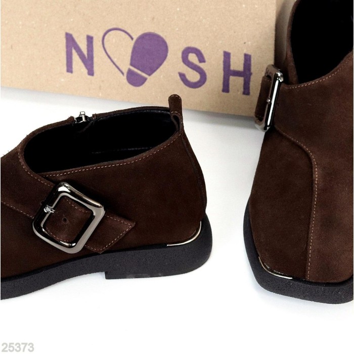 Туфли женские натуральная замша цвет-шоколад 41р