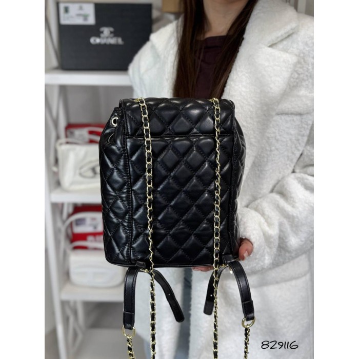 Рюкзак жіночій медіум розмір натуральна шкіра.Чорний