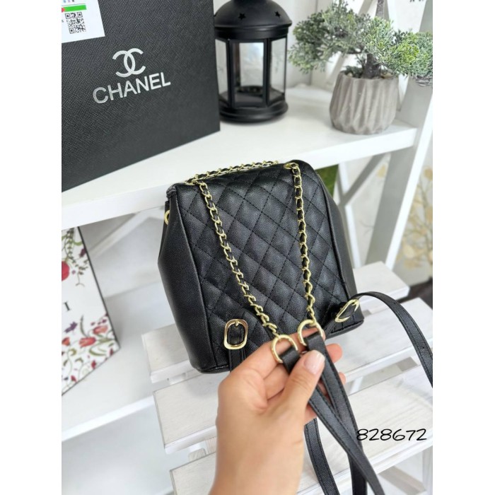 Рюкзак жіночій кишені натуральна шкіра.Чорний