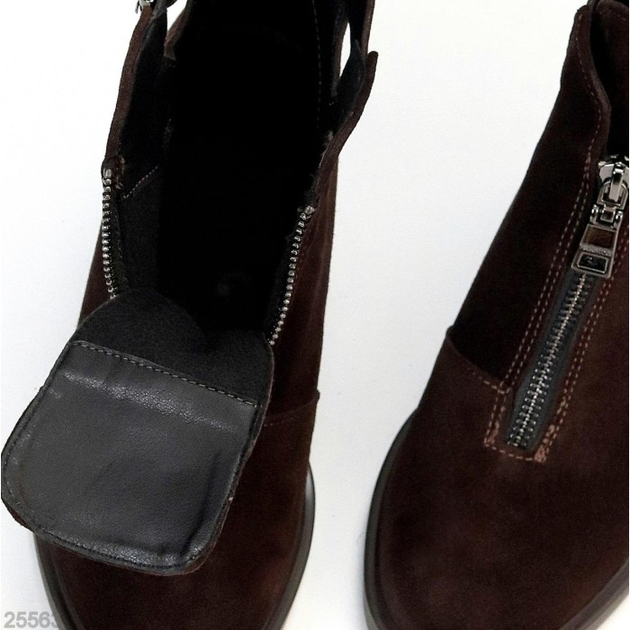 Ботильйони жіночі натуральная-замша колір-шоколад демі 37,40р