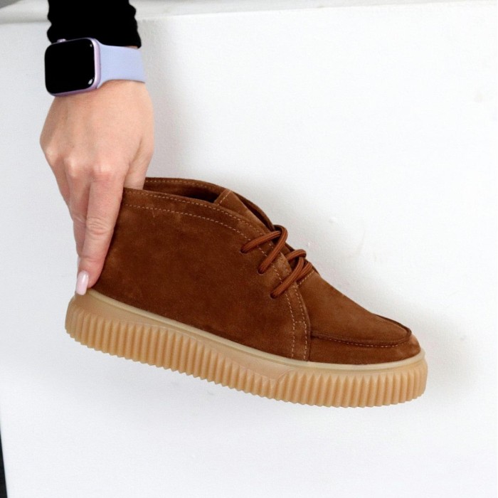 Черевики жіночі натуральна замша бежеві деми на 35.5,36,39,40р