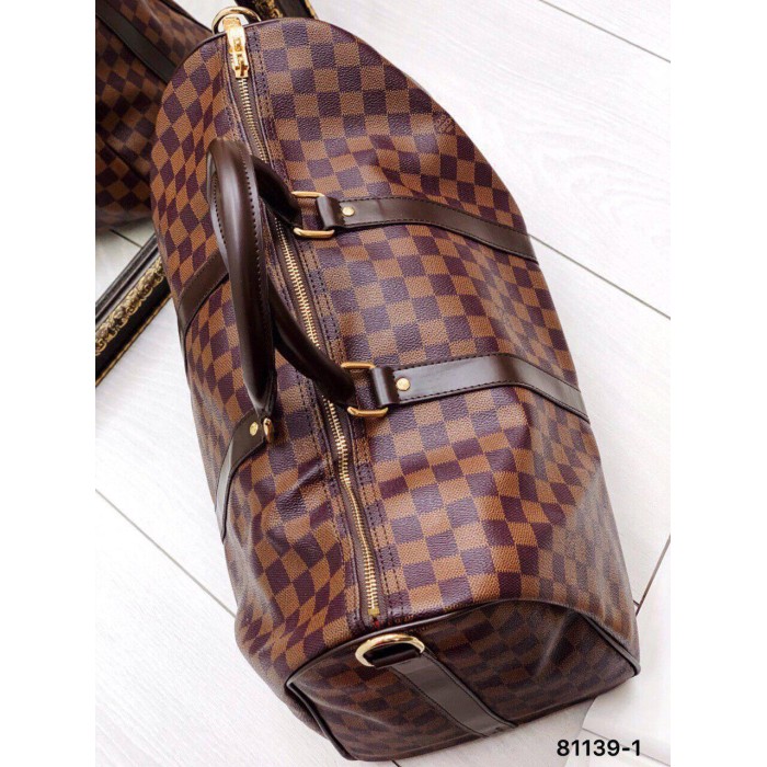 Сумка дорожня канва Люкс якість Клітина шоколад