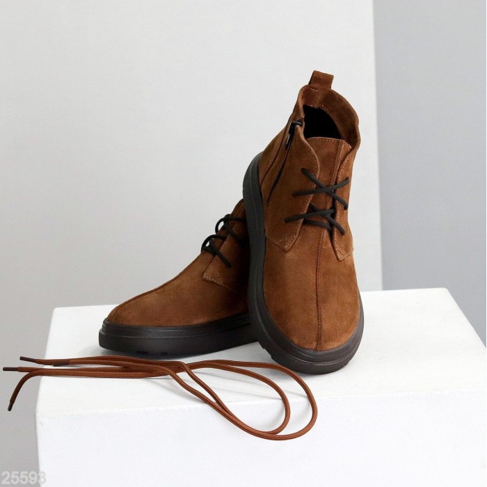 Черевики жіночі натуральна замша бежеві деми 36,38,39р