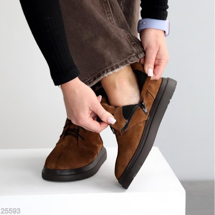 Черевики жіночі натуральна замша бежеві деми 36,38,39р