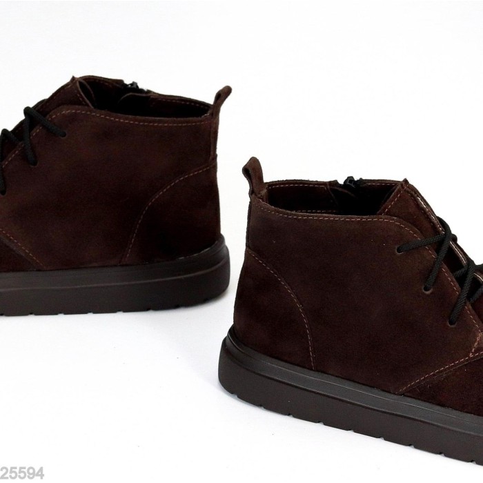 Черевики жіночі натуральна замша колір Шоколад демі 36р