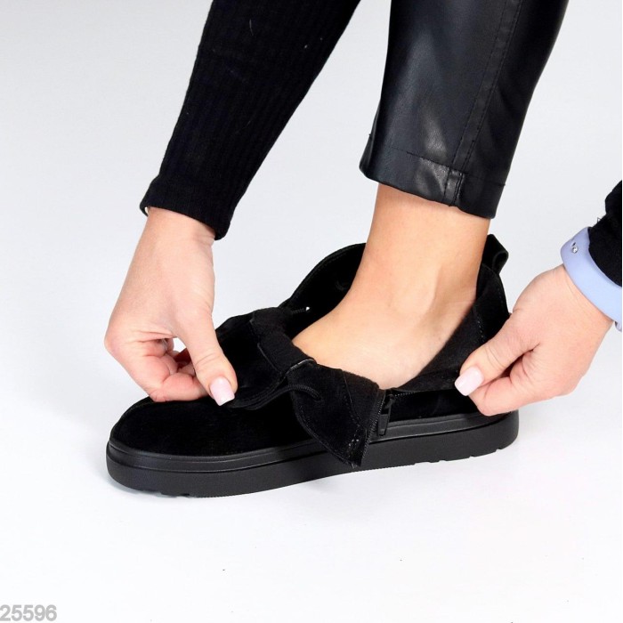 Черевики жіночі натуральна замша чорні демі 36р