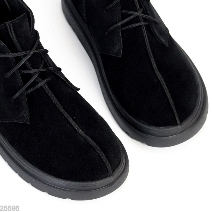 Черевики жіночі натуральна замша чорні демі 36р