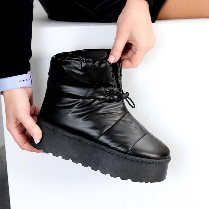 Дутики жіночі матеріал-плащівка чорні зима на 35.5р.