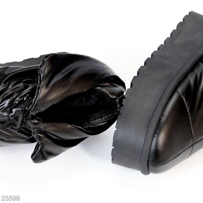 Дутики жіночі матеріал-плащівка чорні зима на 35.5р.