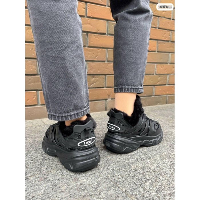 Кросівки жіночі Elada натуральна шкіра/сітка чорні 36,37р