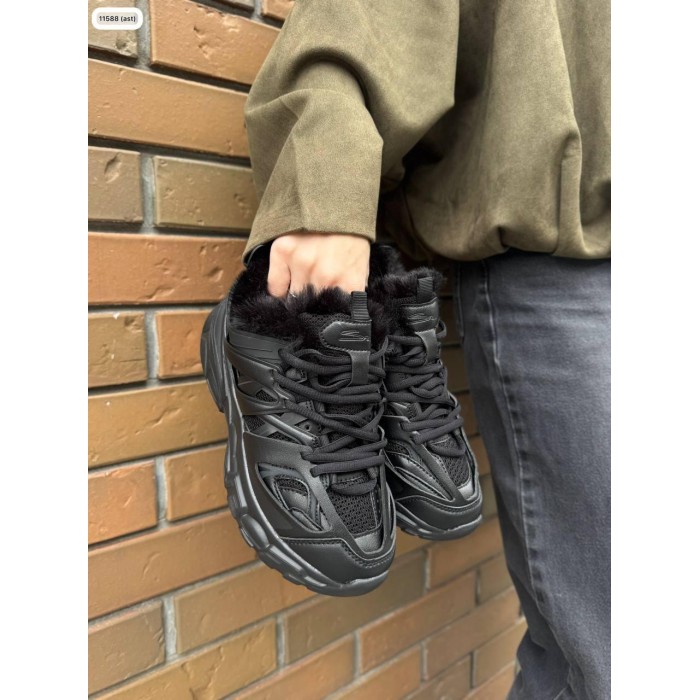 Кросівки жіночі Elada натуральна шкіра/сітка чорні 36,37р