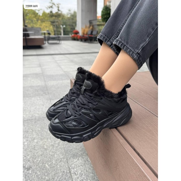 Кросівки жіночі Elada натуральна шкіра/сітка чорні 36,37р