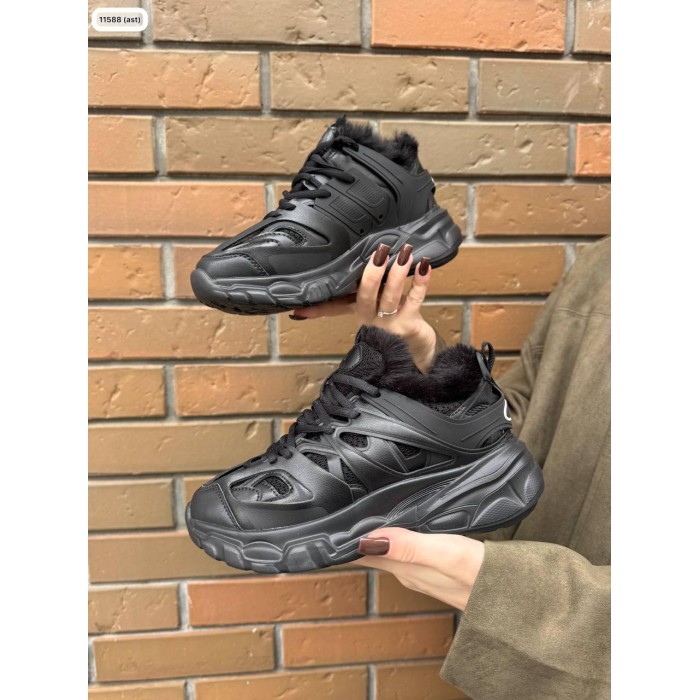 Кросівки жіночі Elada натуральна шкіра/сітка чорні 36,37р