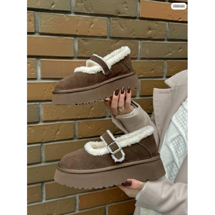 Уггі/Тапулі жіночі натуральна замша колір шоколад 40р