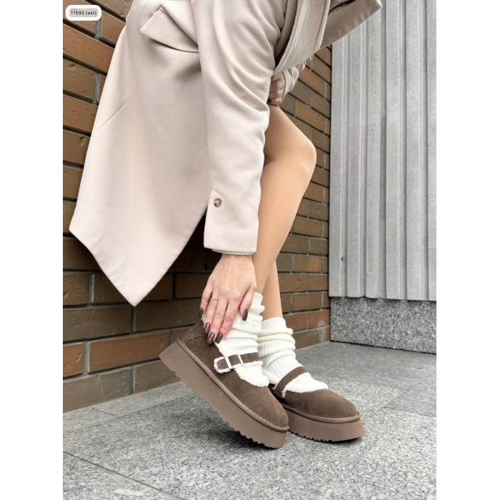 Уггі/Тапулі жіночі натуральна замша колір шоколад 40р