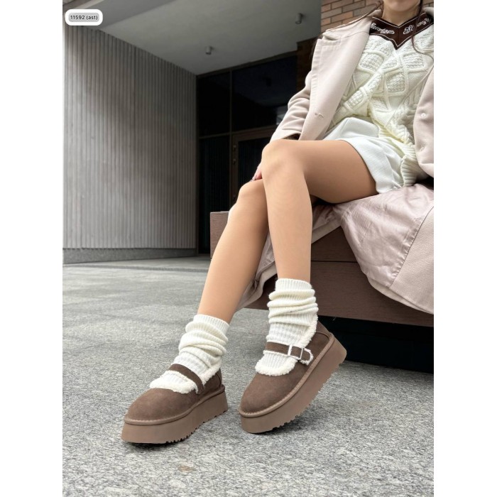 Уггі/Тапулі жіночі натуральна замша колір шоколад 40р