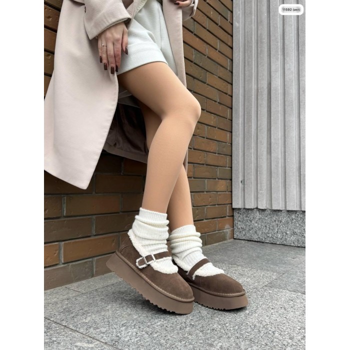 Уггі/Тапулі жіночі натуральна замша колір шоколад 40р