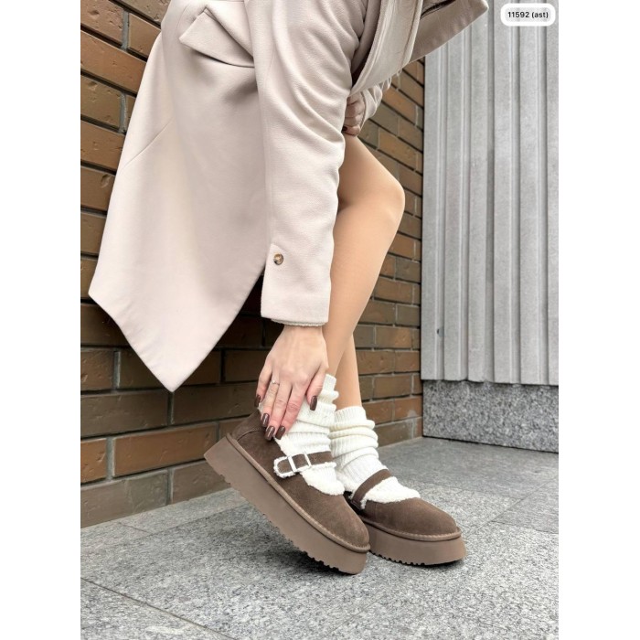 Уггі/Тапулі жіночі натуральна замша колір шоколад 40р