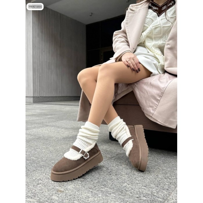 Уггі/Тапулі жіночі натуральна замша колір шоколад 40р